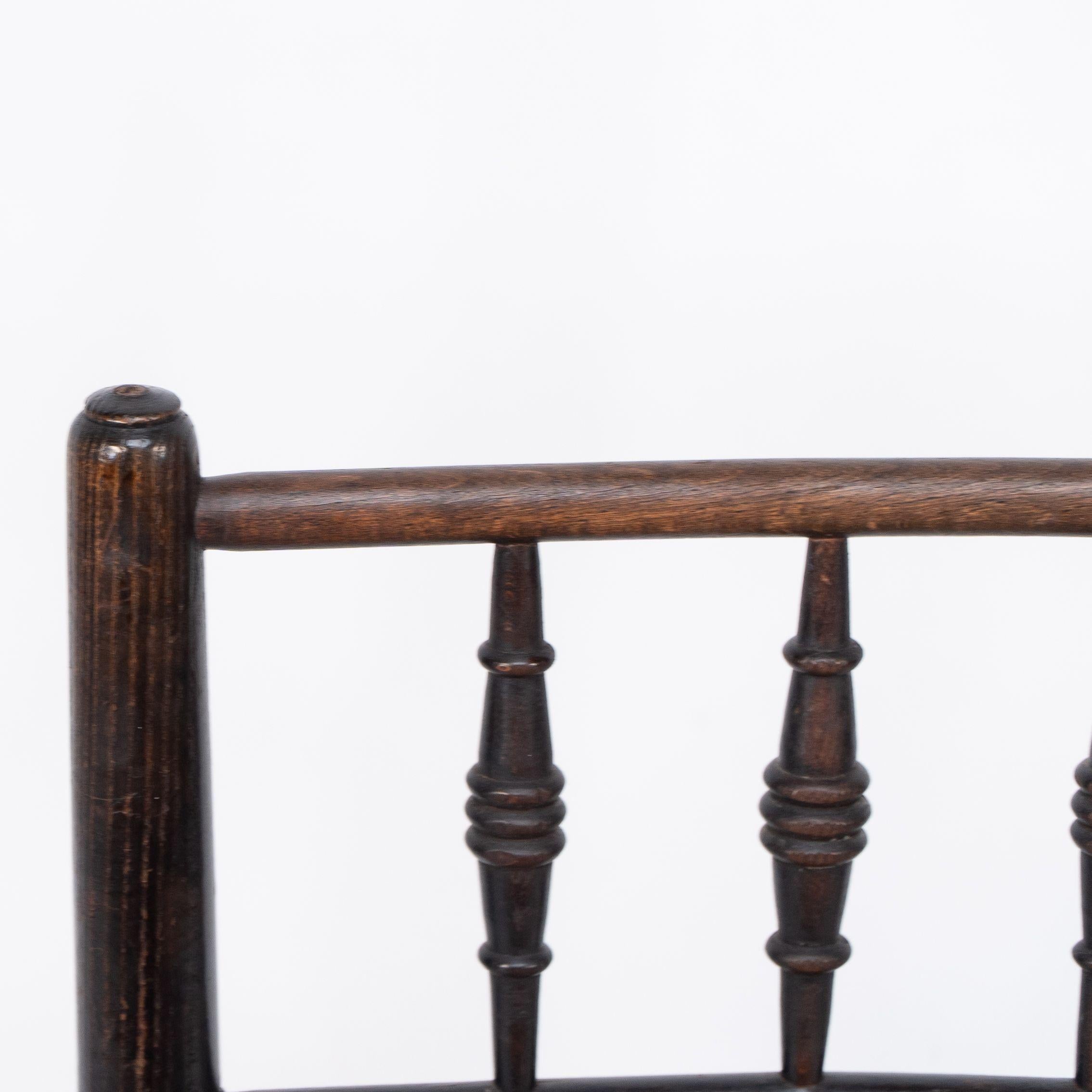 Morris & Co. Phillip Webb Attri. Aesthetic Movement rush seat Sussex side chair For Sale 2