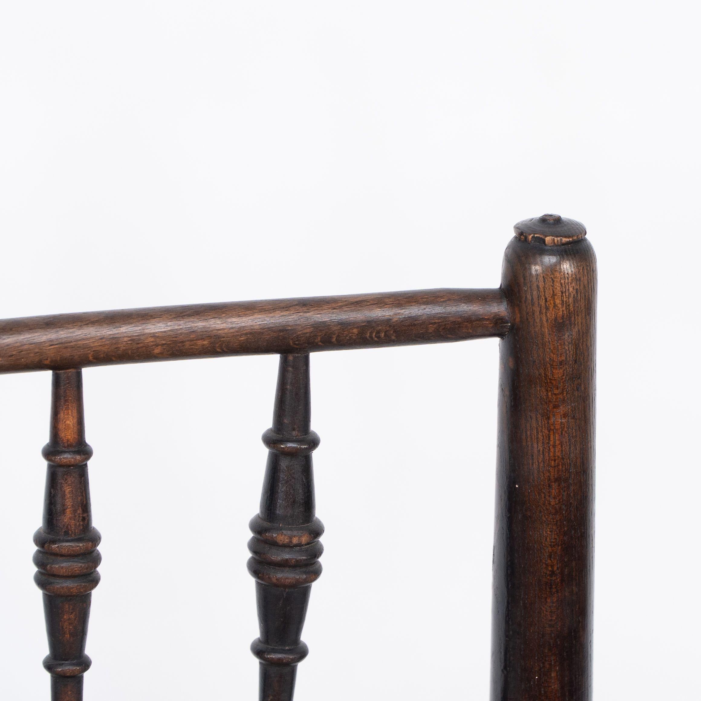 Morris & Co. Phillip Webb Attri. Aesthetic Movement rush seat Sussex side chair For Sale 3