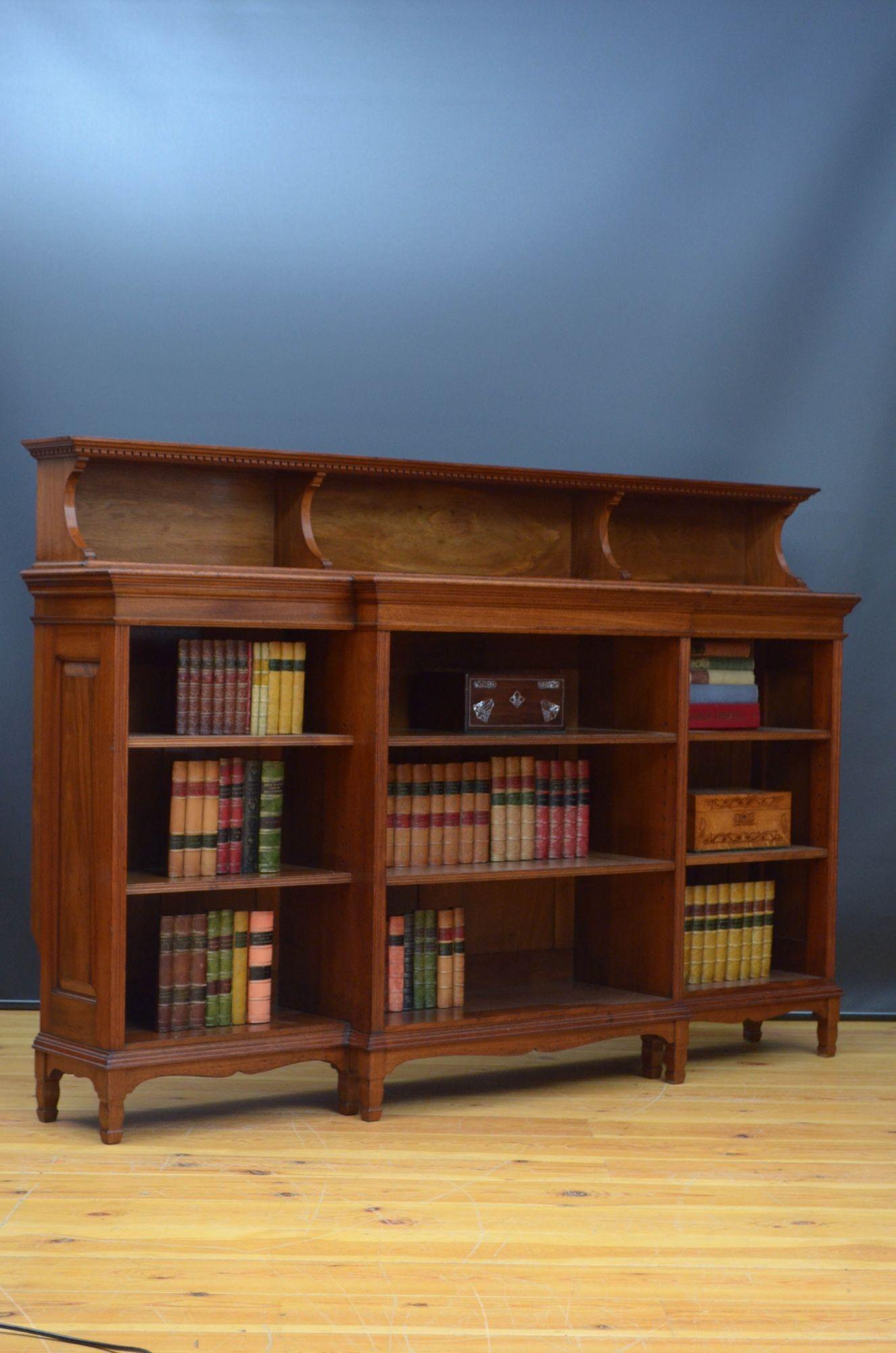 British A quality walnut bookcase by Morris and co, designed by George Jack