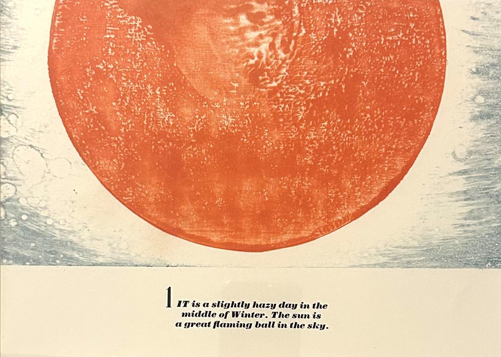 Crash! An Experiment in Blockmaking and Printing, AP 1 of 8 colour prints - Orange Landscape Print by Morris Cox