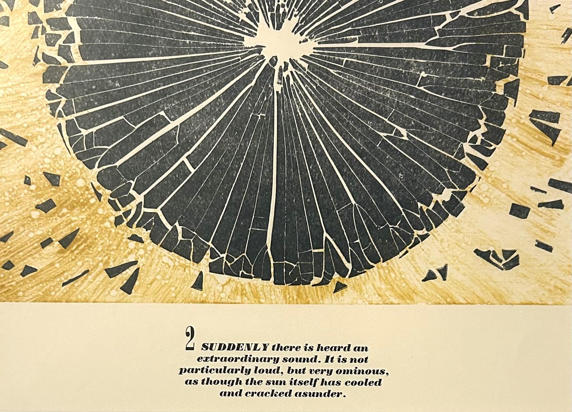 Morris Cox Landscape Print - Crash! An Experiment in Blockmaking and Printing, AP 2 of 8 colour prints