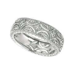 Morris & David 0,34 Karat natürlicher Diamant Ewigkeitsring G-H SI 14K W Gold