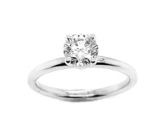 Morris & David 0.75 Ct Natural Round Cut Diamond Engagement Ring