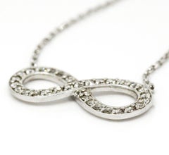 Morris & David 14 Karat White Gold 0.4 Carat Diamond Infinity Pendant Necklace
