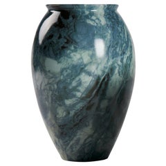 Morris Decorative Porcelain Vase in Dark Blue and Gray Granite by CuratedKravet
