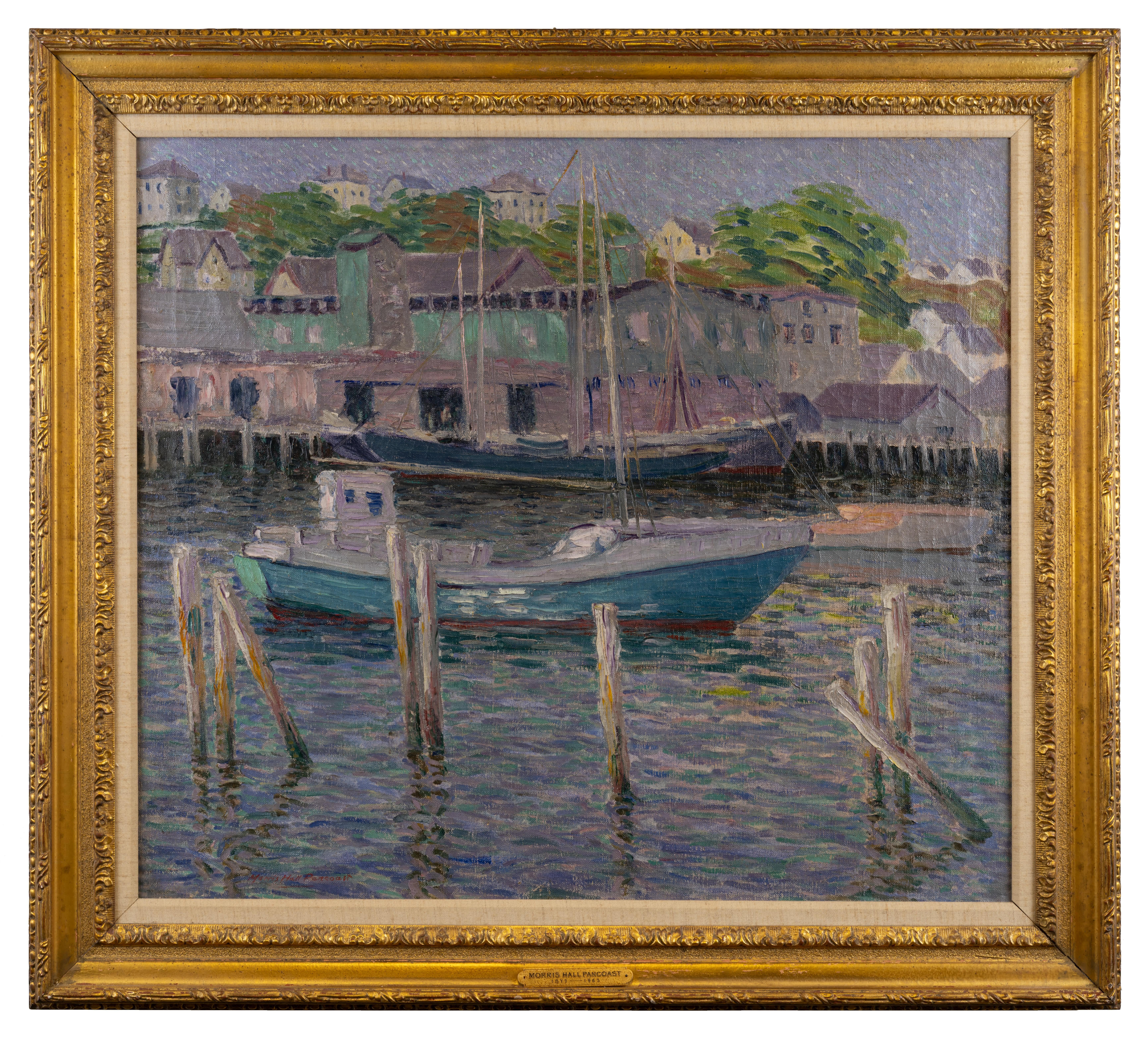 Landscape Painting di Morris Hall Pancoast - Marina di Gloucester