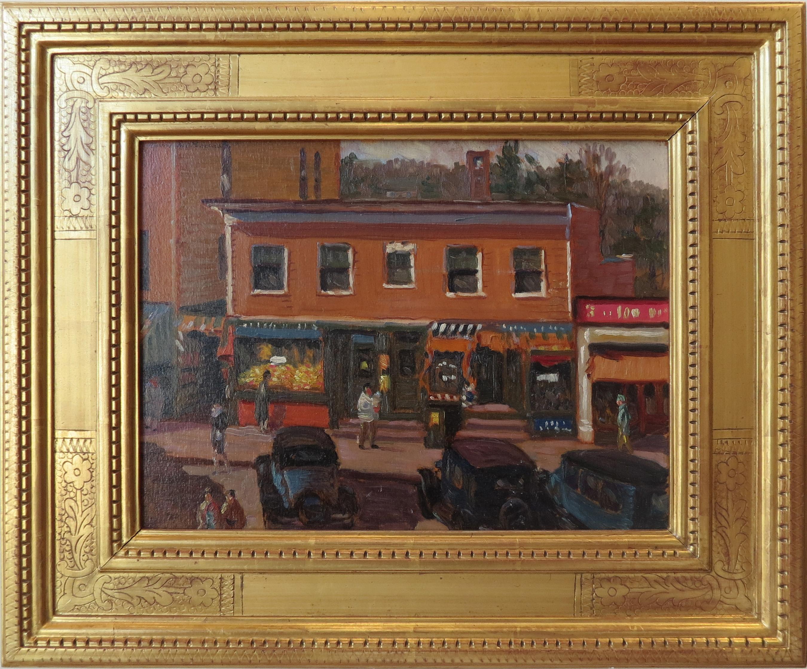 Morris Hall Pancoast Landscape Painting - "Main Street"