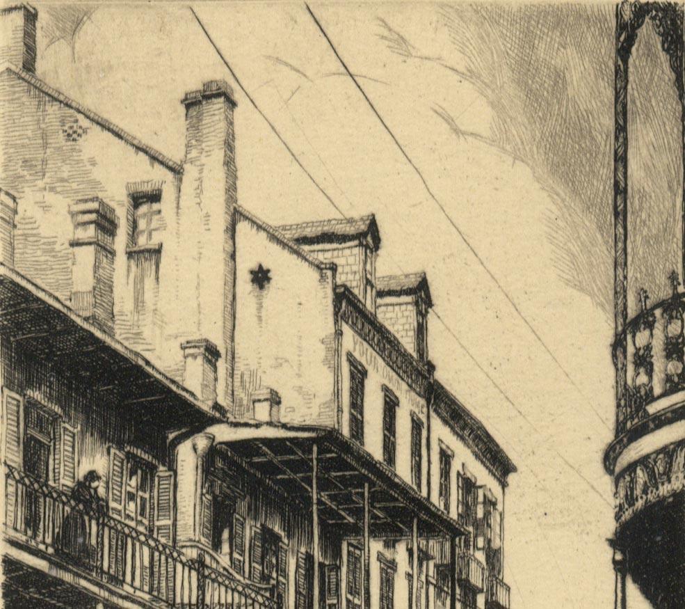 Old Rue Royale (French Quarter in New Orleans) - Print by Morris Henry Hobbs