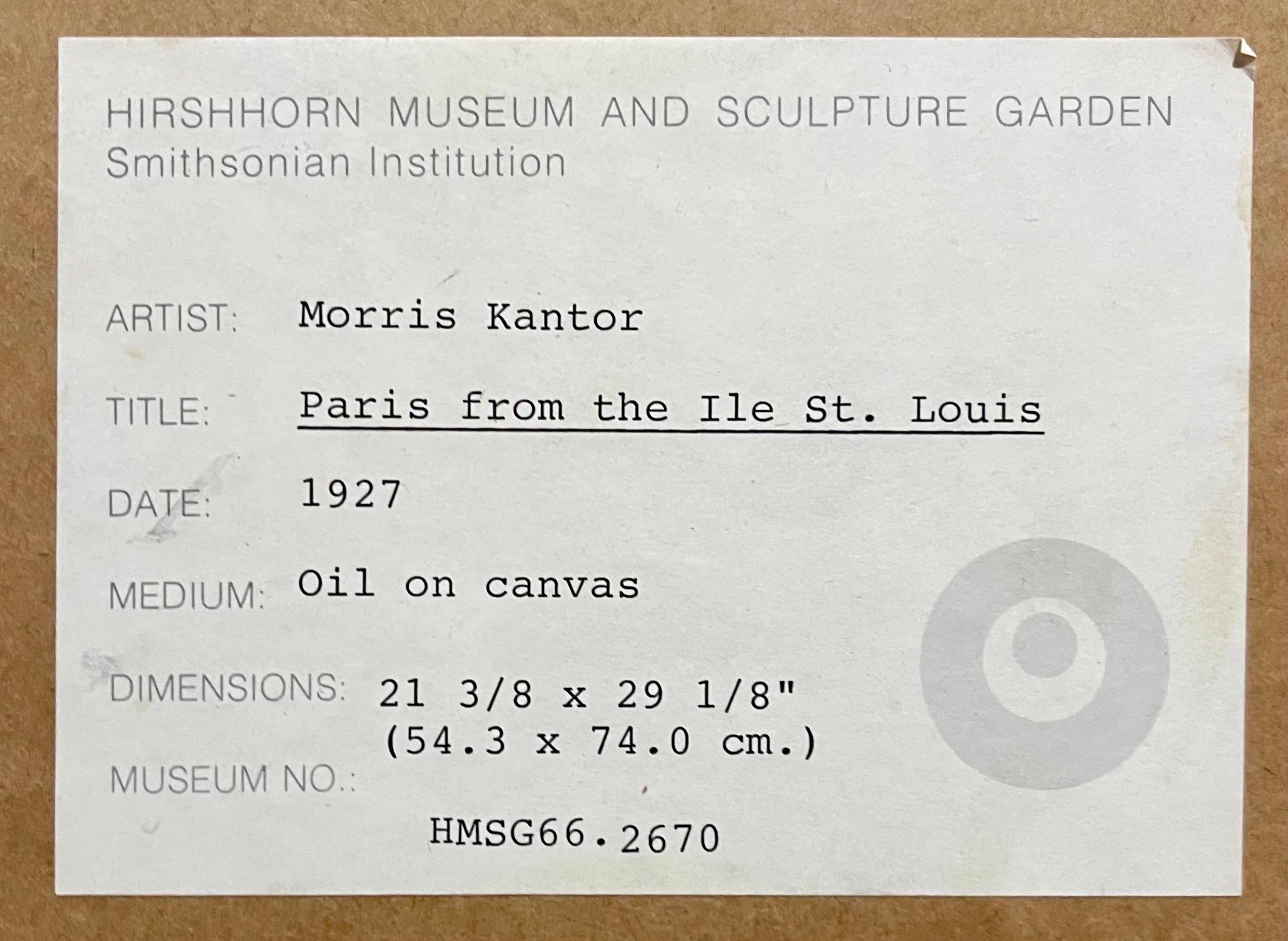Peinture à l'huile de 1927 - Tour Eiffel - Paris - L'artiste moderniste américain Wpa Morris Kantor en vente 5