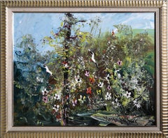 Flower Field, Impressionist Oil Paint by Morris Katz