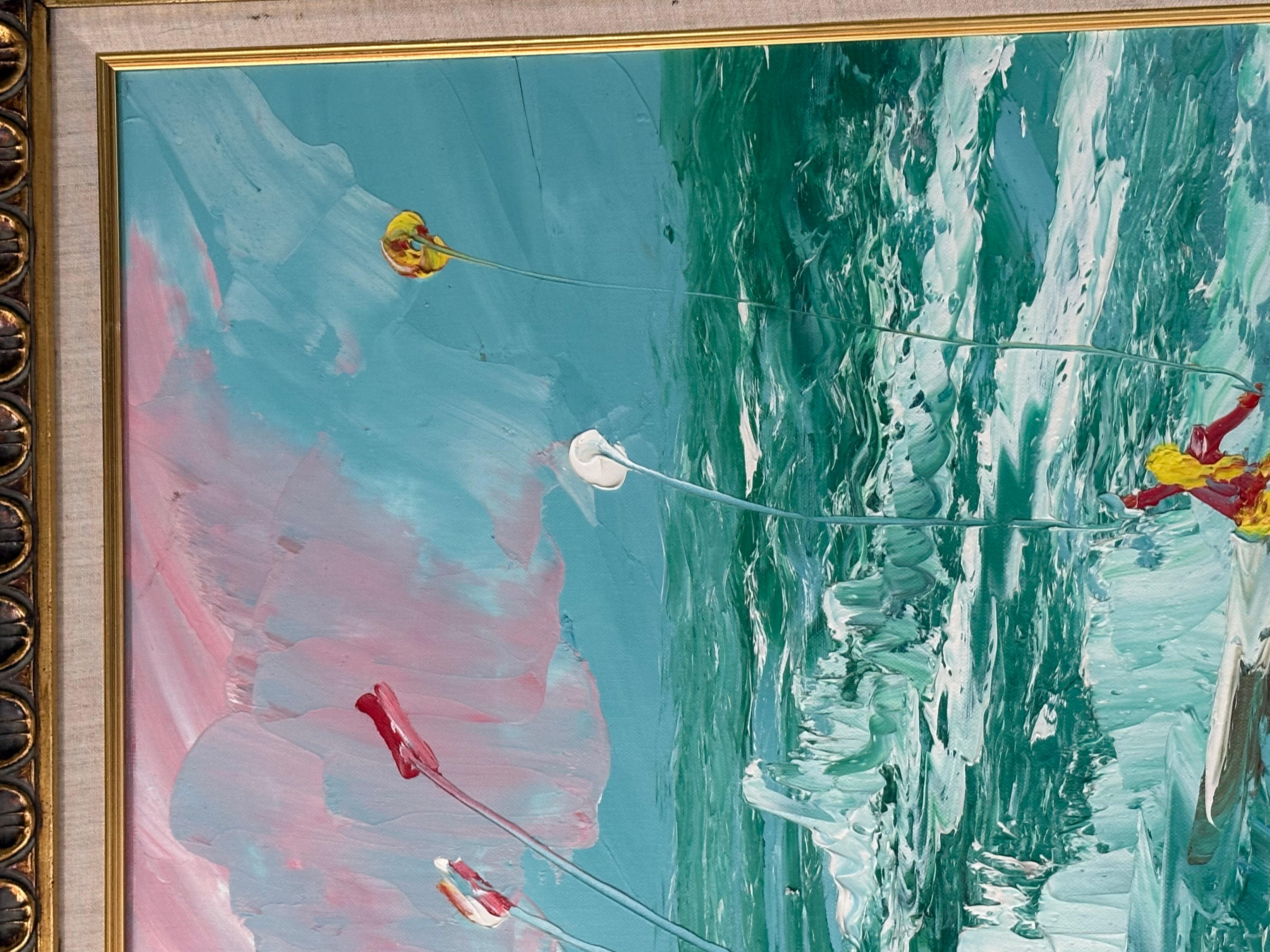 “Flying kites on the beach” For Sale 1