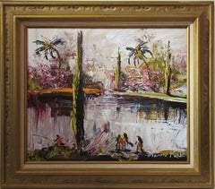 Landscape with people fishing