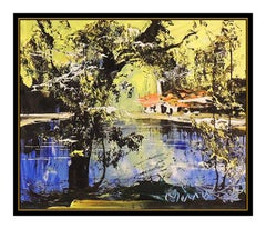 Morris Katz Rare Original Oil Painting On Board Landscape Signed Framed Artwork