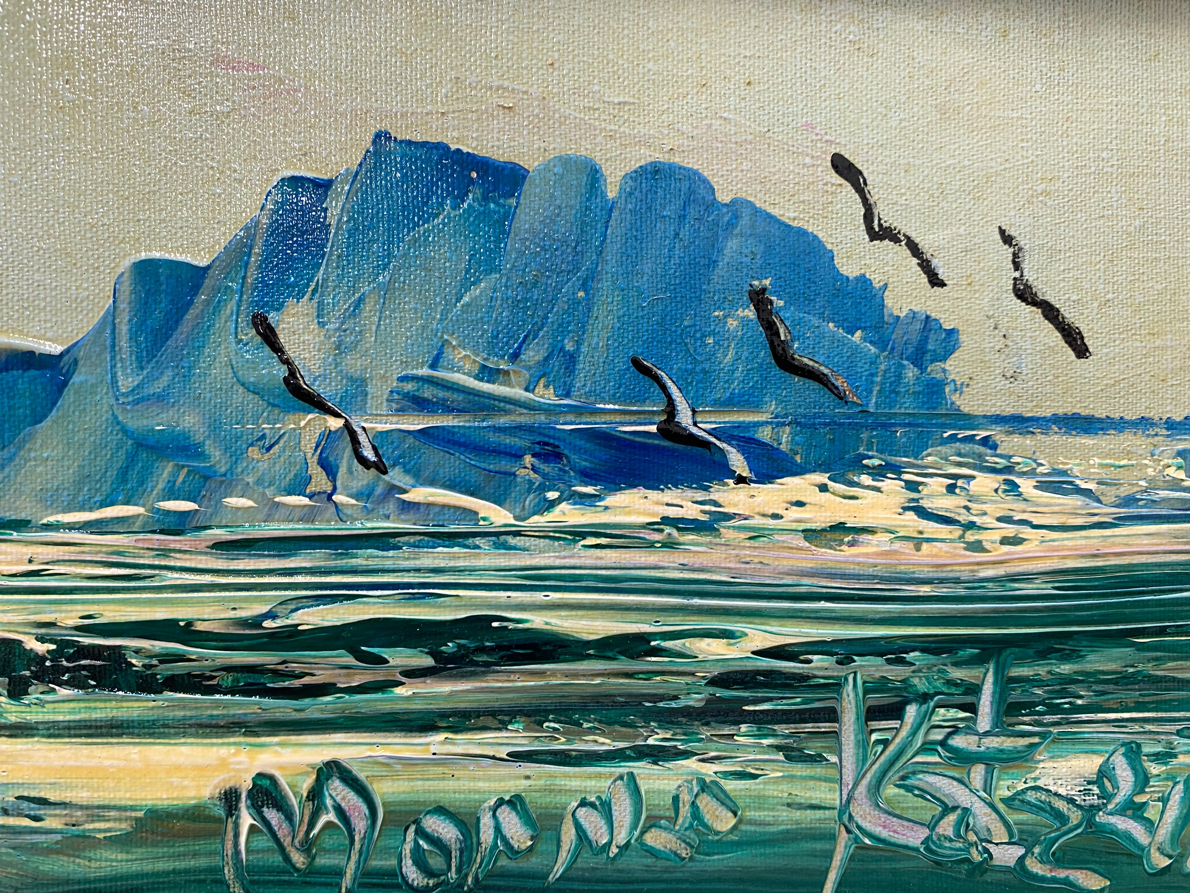 Morris Katz Set of Three of Original Seascape Oil Paintings C.2001 For Sale 4