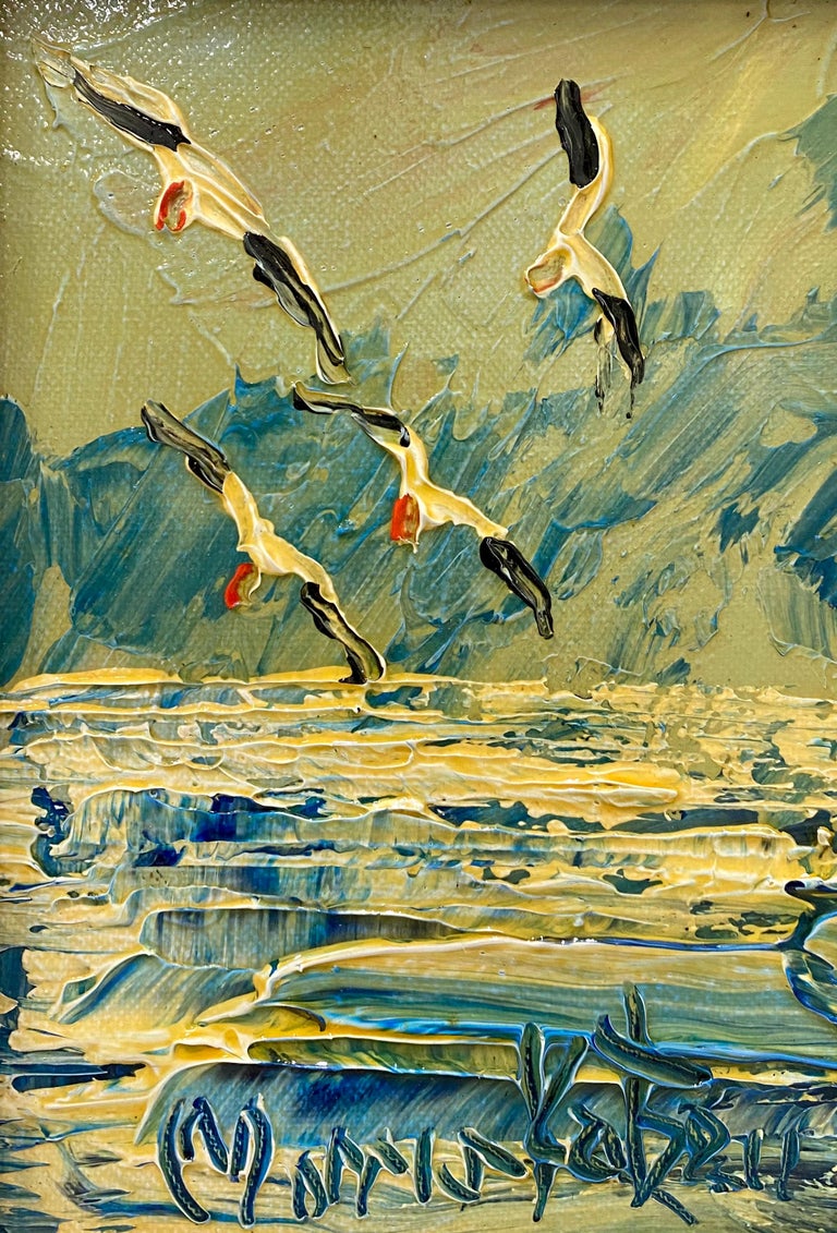 Morris Katz Set of Three of Original Seascape Oil Paintings C.2001 For Sale 6