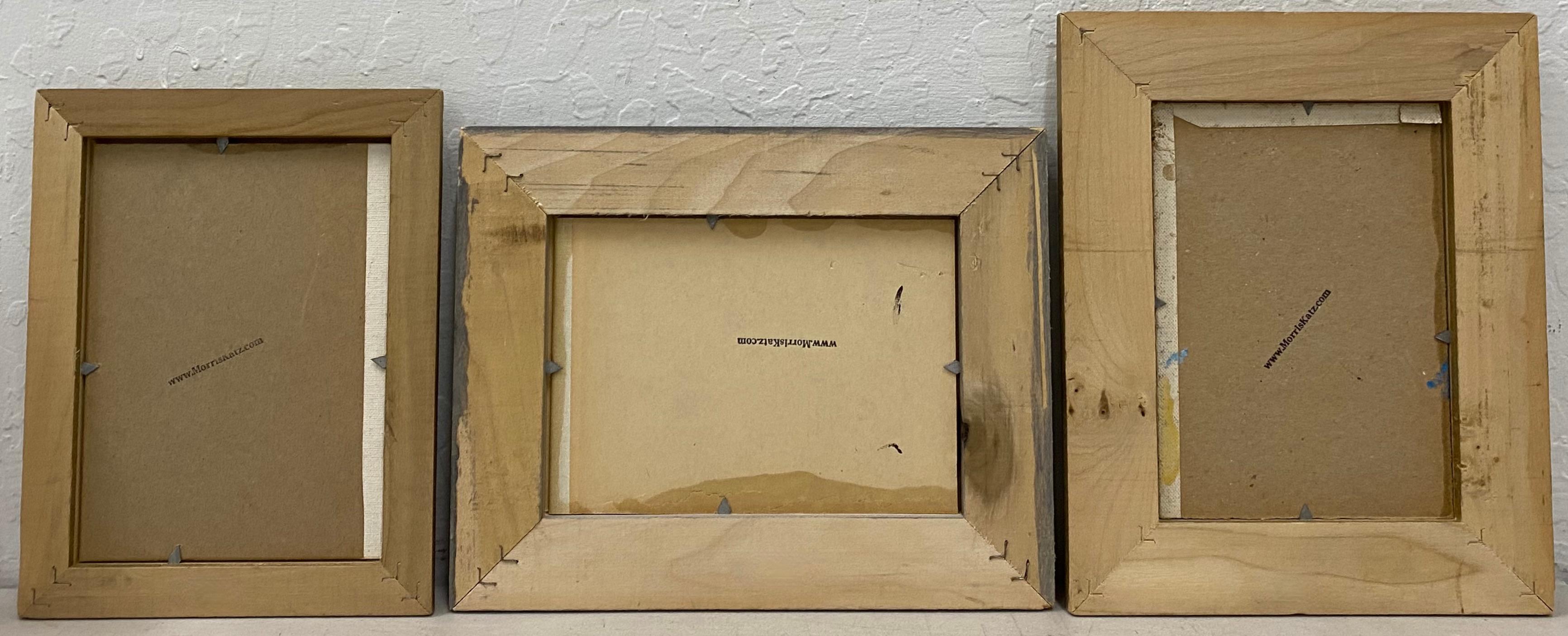 Morris Katz Conjunto de tres pinturas al óleo originales de paisajes marinos C.2001 en venta 7