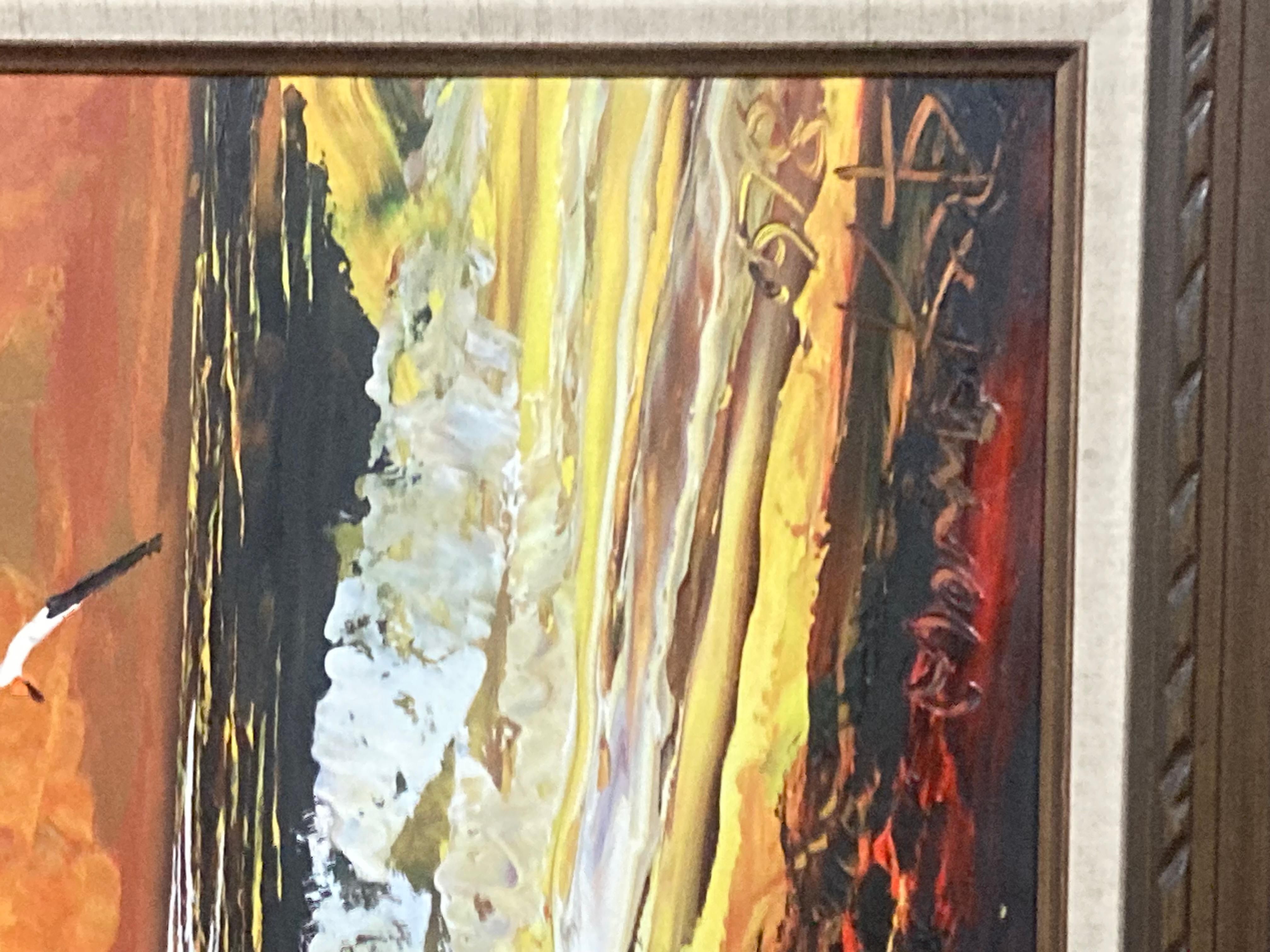 Morris Katz pintura al óleo 1978. En buen estado medidas 32x28