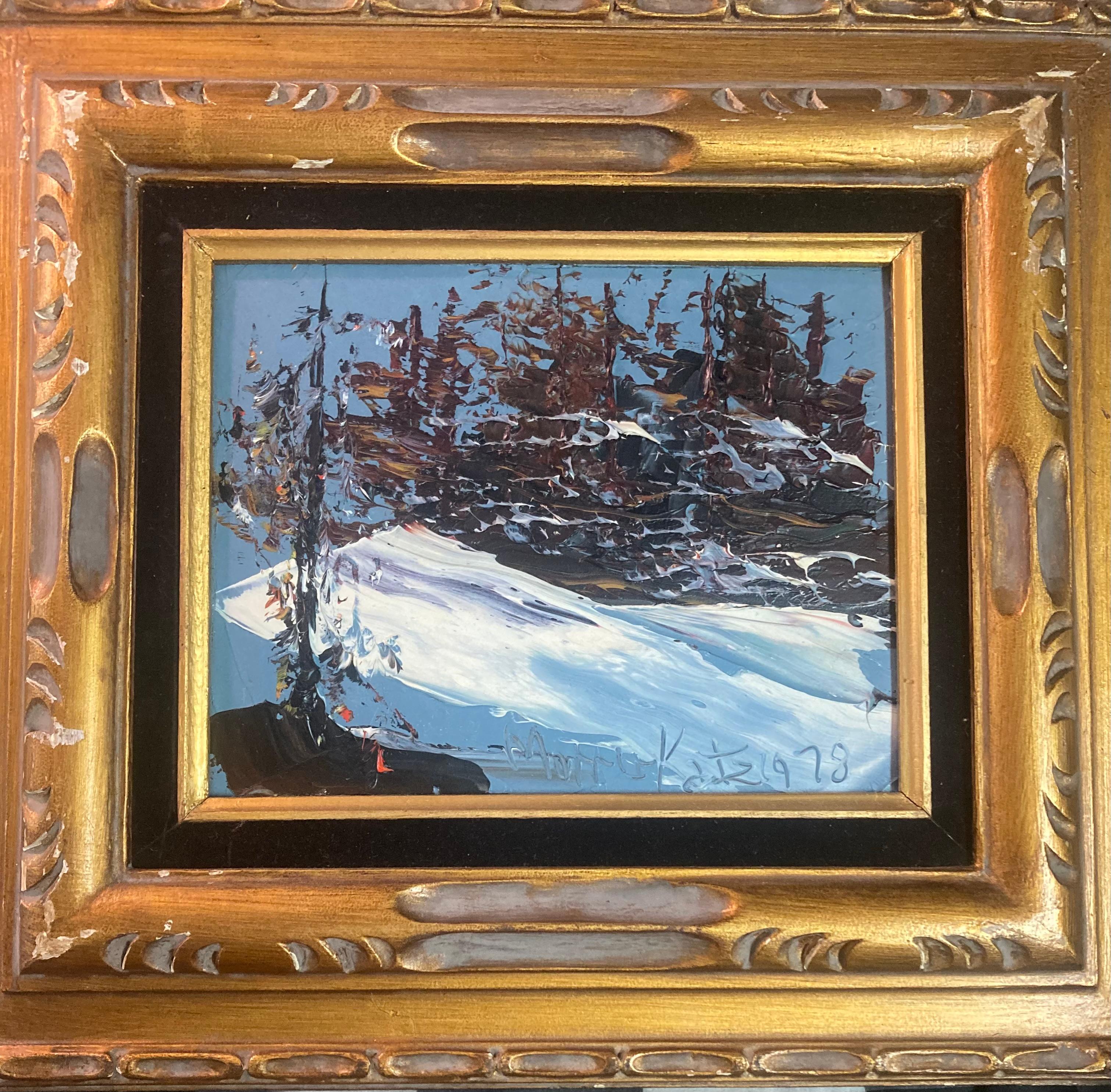 "Scena di neve" - Painting di Morris Katz
