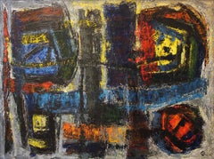 Expressionniste abstrait n°4, multicolore, artiste de Philadelphie, signé