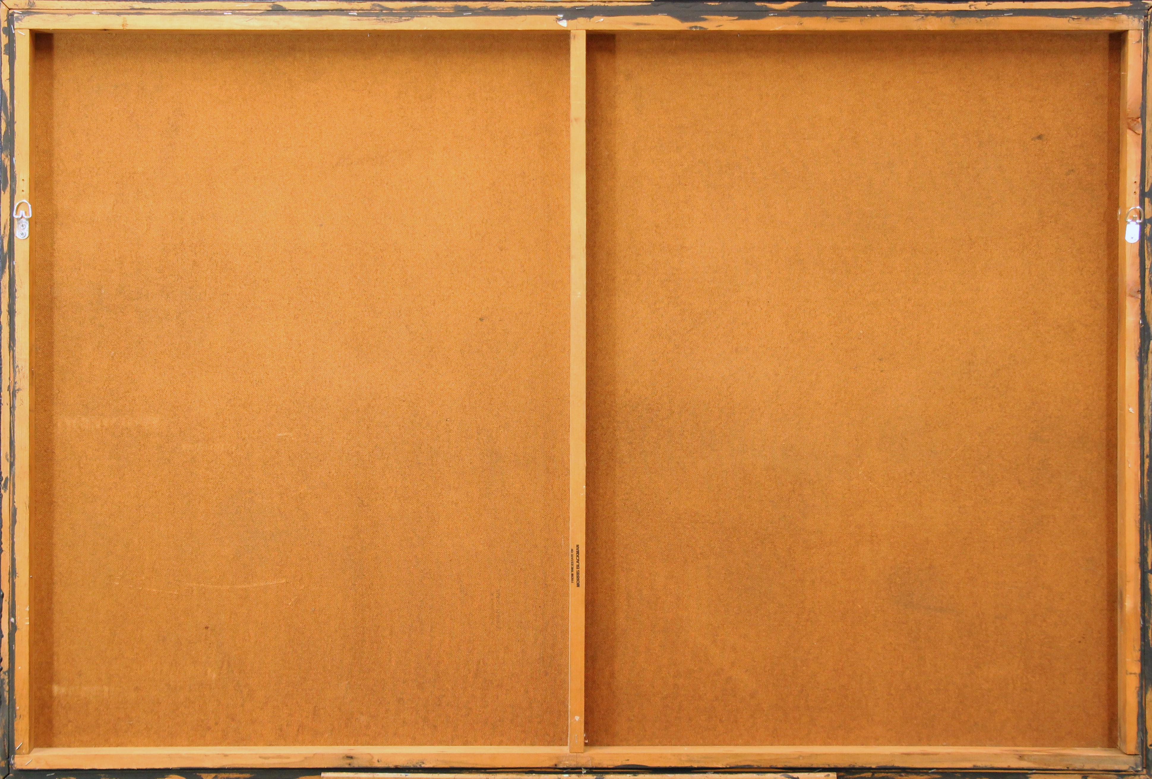 Espressionista astratto #6, multicolore, artista di Philadelphia, firmato - Painting Astratto di Morris Lewis Blackman