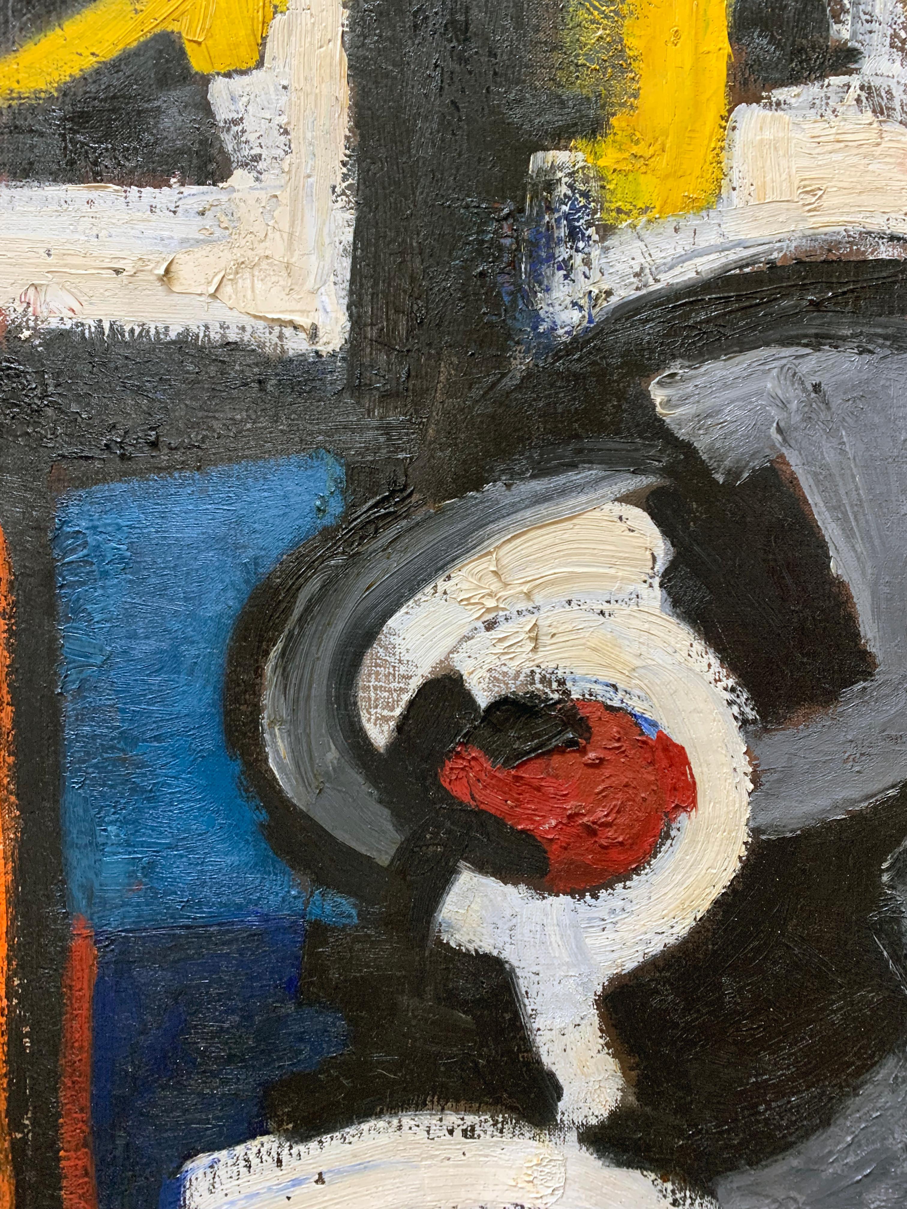 Espressionista astratto #8, multicolore, artista di Philadelphia, firmato - Painting Astratto di Morris Lewis Blackman