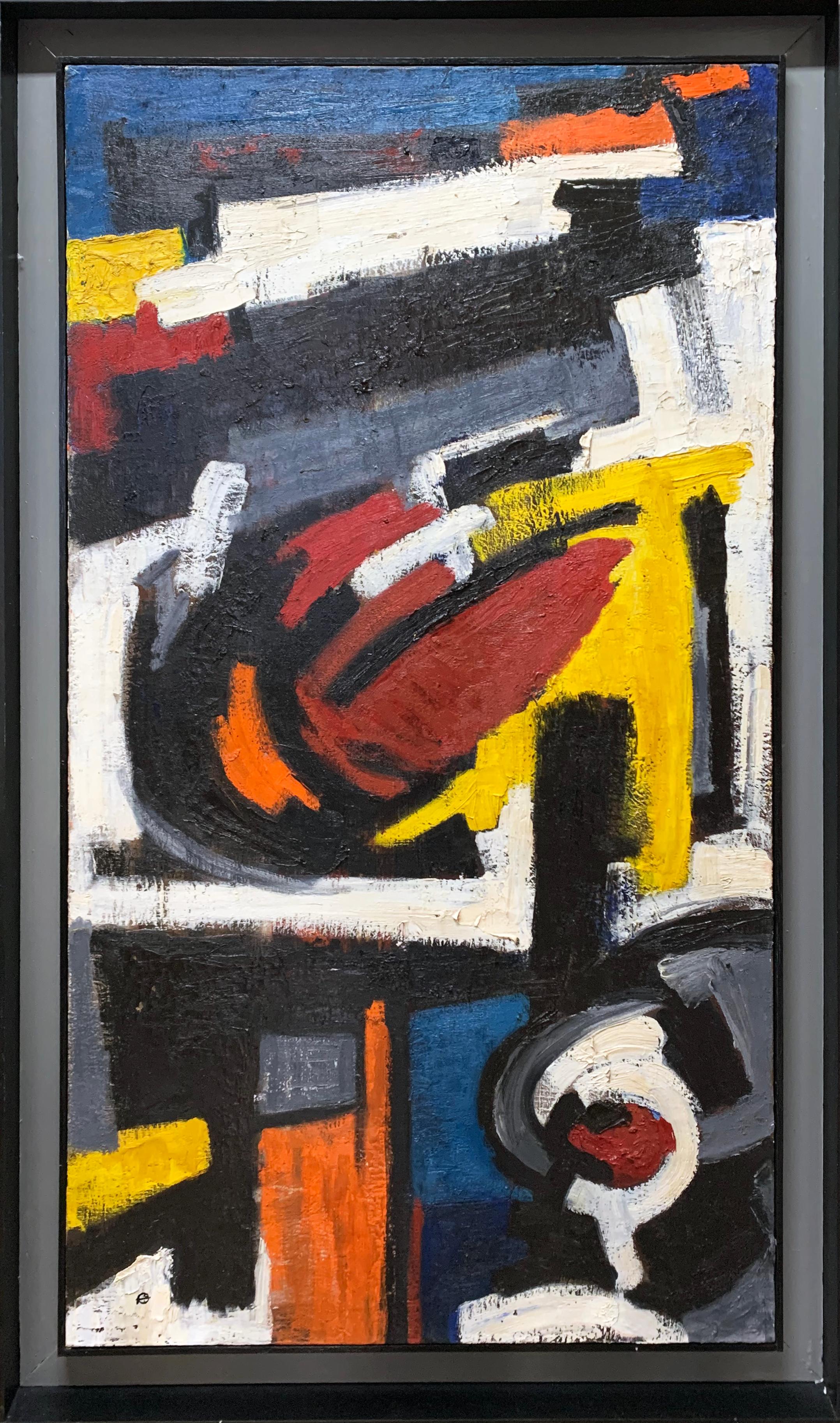 Morris Lewis Blackman Abstract Painting - Expressionist Abstract #8, multi colored, Philadelphia artist, signed
