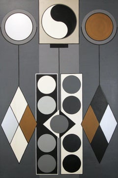 Vintage Geometric Abstract #3, multi colored, Philadelphia artist