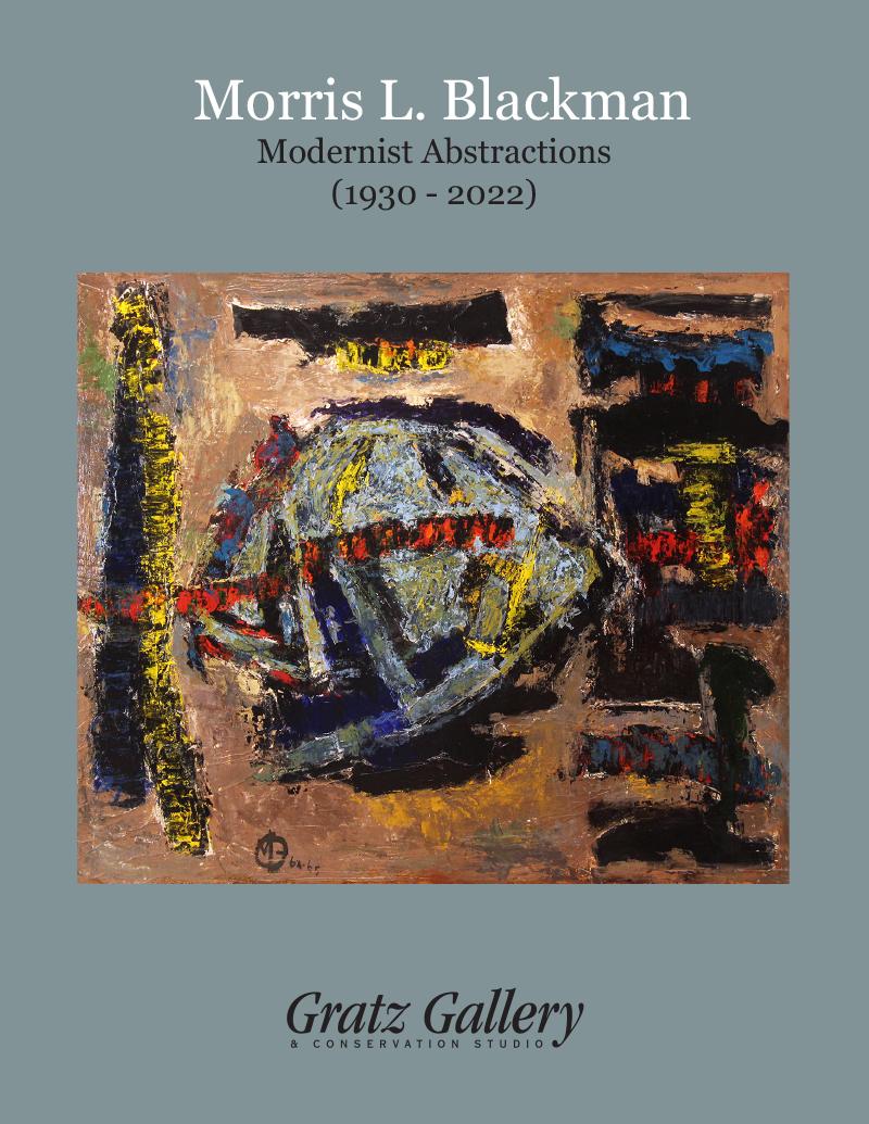 Astratto geometrico #4, multicolore, artista di Philadelphia - Abstract Painting Grigio di Morris Lewis Blackman