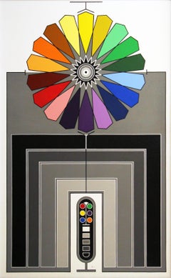 Vintage Geometric Abstract #5, multi colored, Philadelphia artist