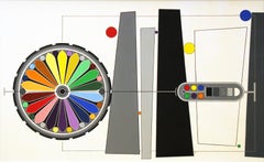 Vintage Geometric Abstract #6, multi colored, Philadelphia artist