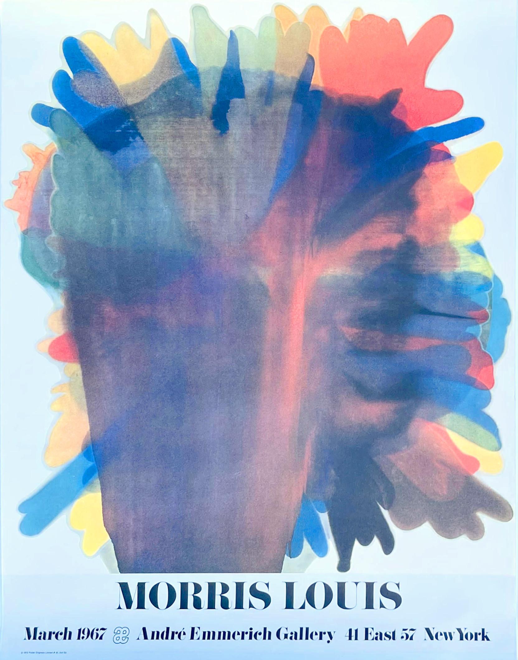 Morris Louis
Poster for Morris Louis at Andre Emmerich Gallery, 1967, 1975
Offset lithograph poster
Bears copyright stamp and date (1975) from Poster Originals, not signed
28 × 22 inches
Unframed
This offset lithograph poster is the 2nd edition,