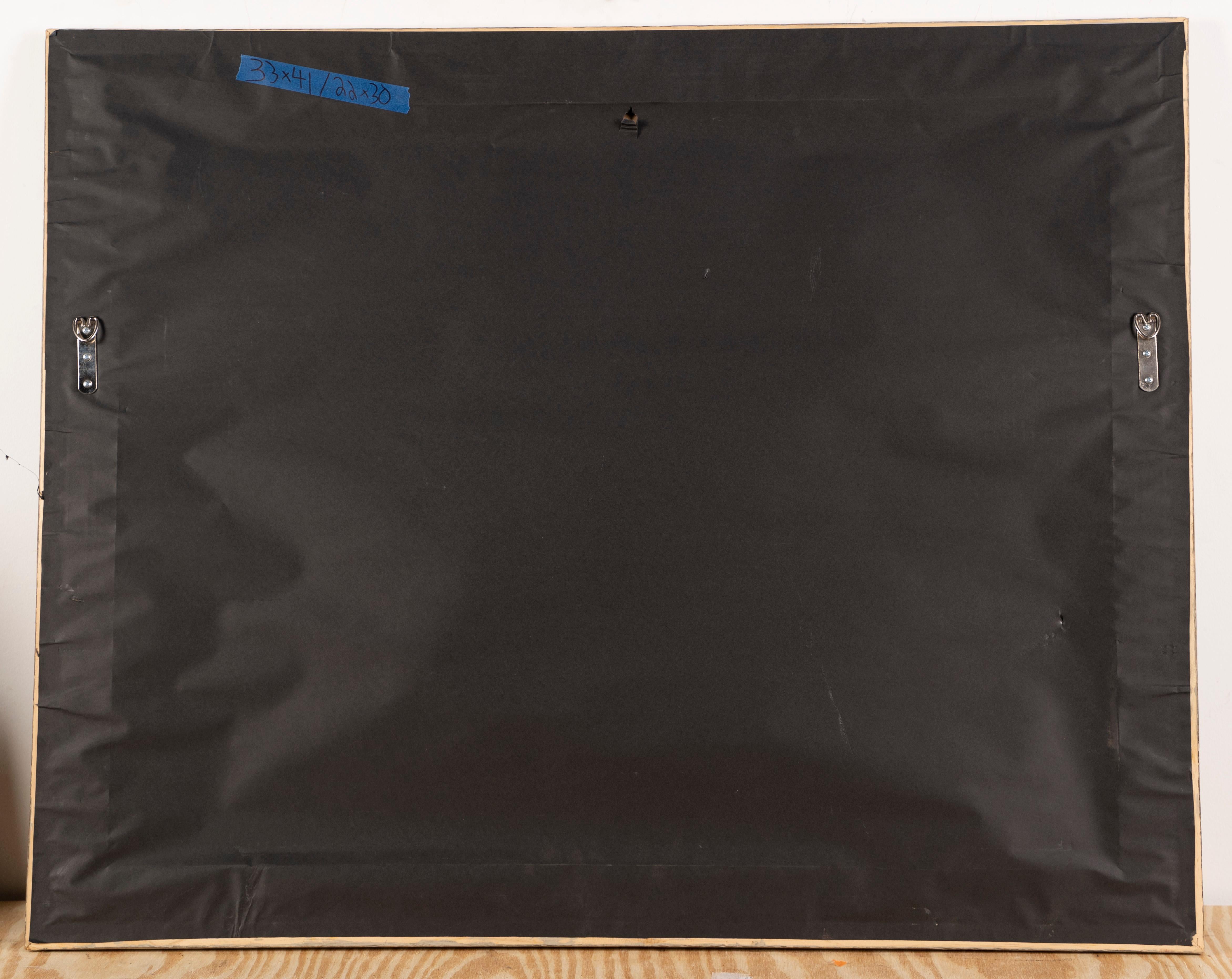 Antiguo Paisaje Abstracto Modernista Americano Firmado Morris Shulman  Pintura en venta 3