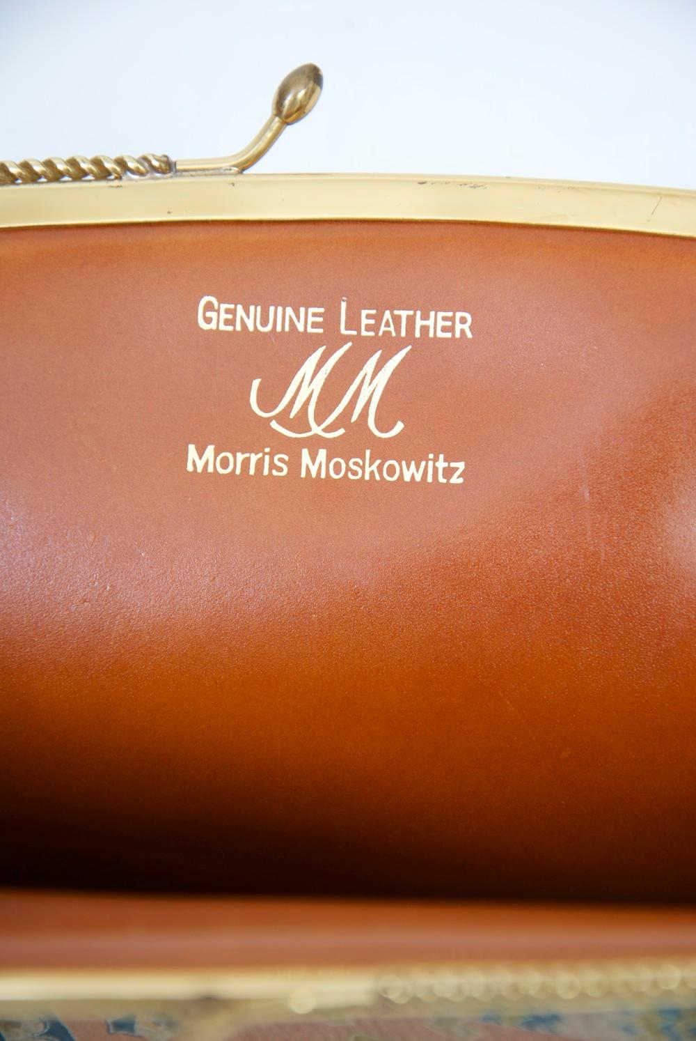 Morris Moskowitz Paisley Leather Clutch 3