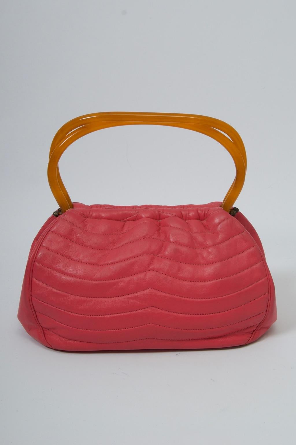 Morris Moskowitz Rose Pink 1960s Bag For Sale 4