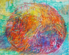 Antique American Modernist Abstract Expressionist Signed Large Oil Painting
