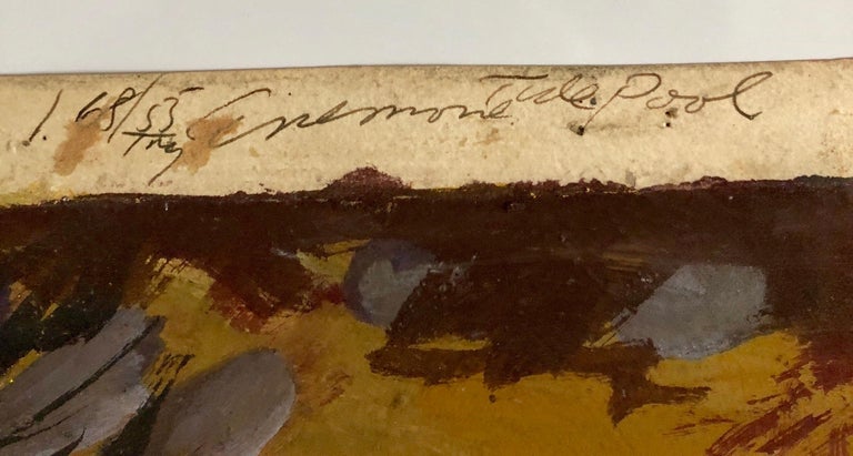 Abstract Expressionist Foliage. Anemone Tide Pool written in margin. Signed and dated in ink.
Born in Savannah, Georgia in 1912, abstract expressionist painter Morris Shulman studied at the National Academy of Design, Art Students League and Hans