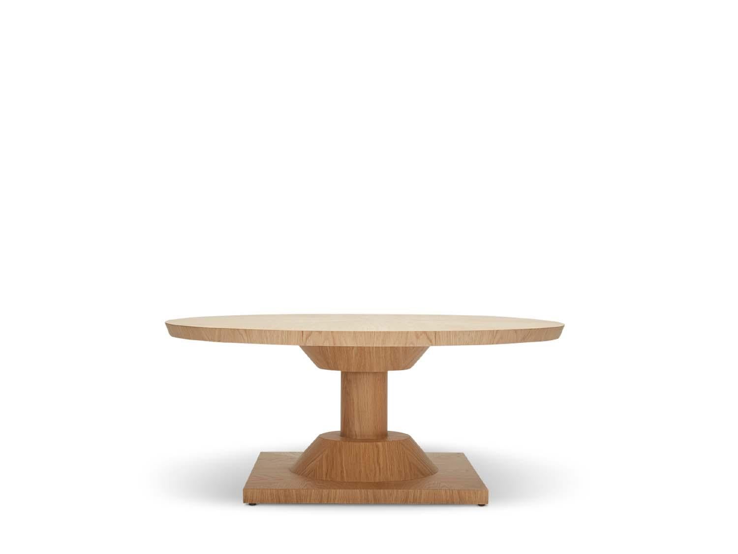 The Morro coffee table features a series of geometric shapes stacked on Top of each other with solid wood details. Available in American walnut or white oak.

The Lawson-Fenning Collection is designed and handmade in Los Angeles, California. Reach