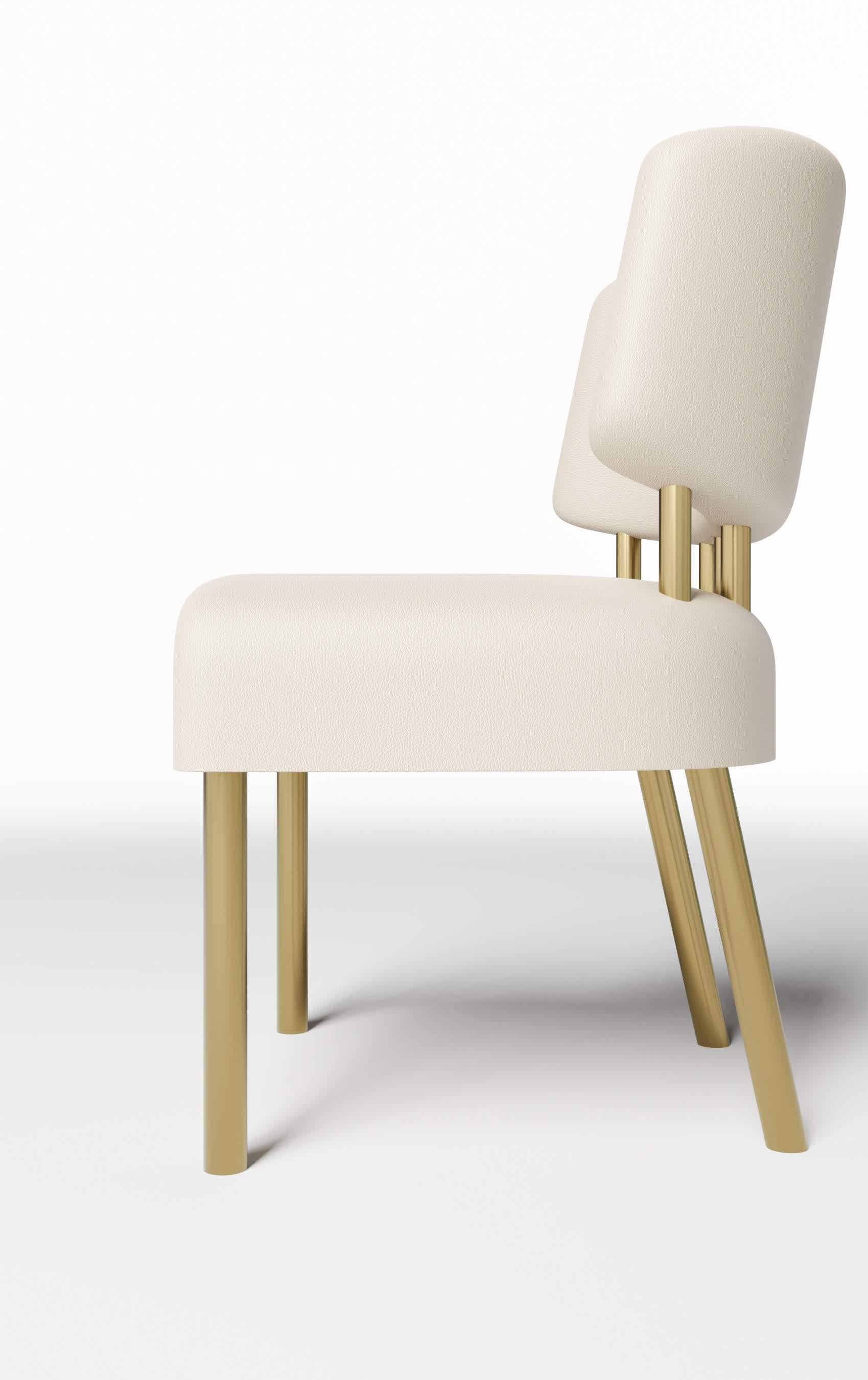bronze leg dining chair