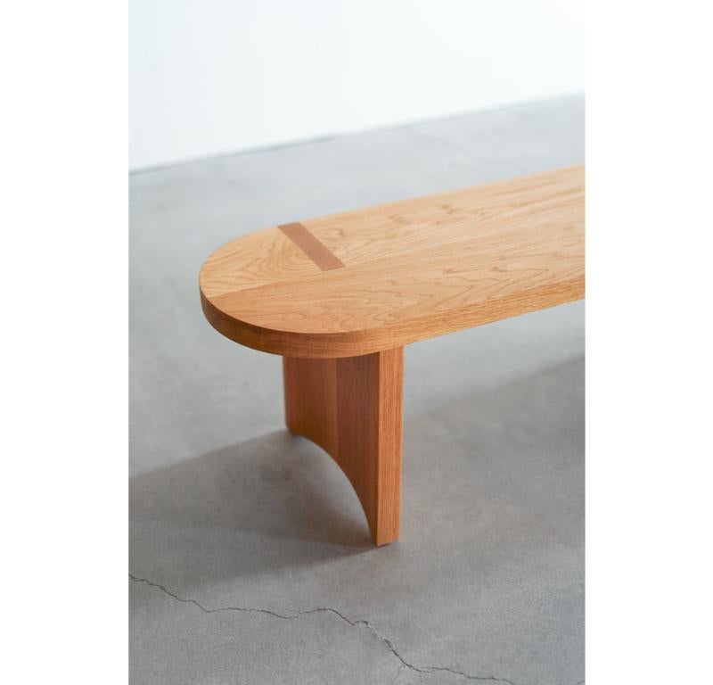 American Morro Oak Table with Bench with Hardwax Oil Finish For Sale