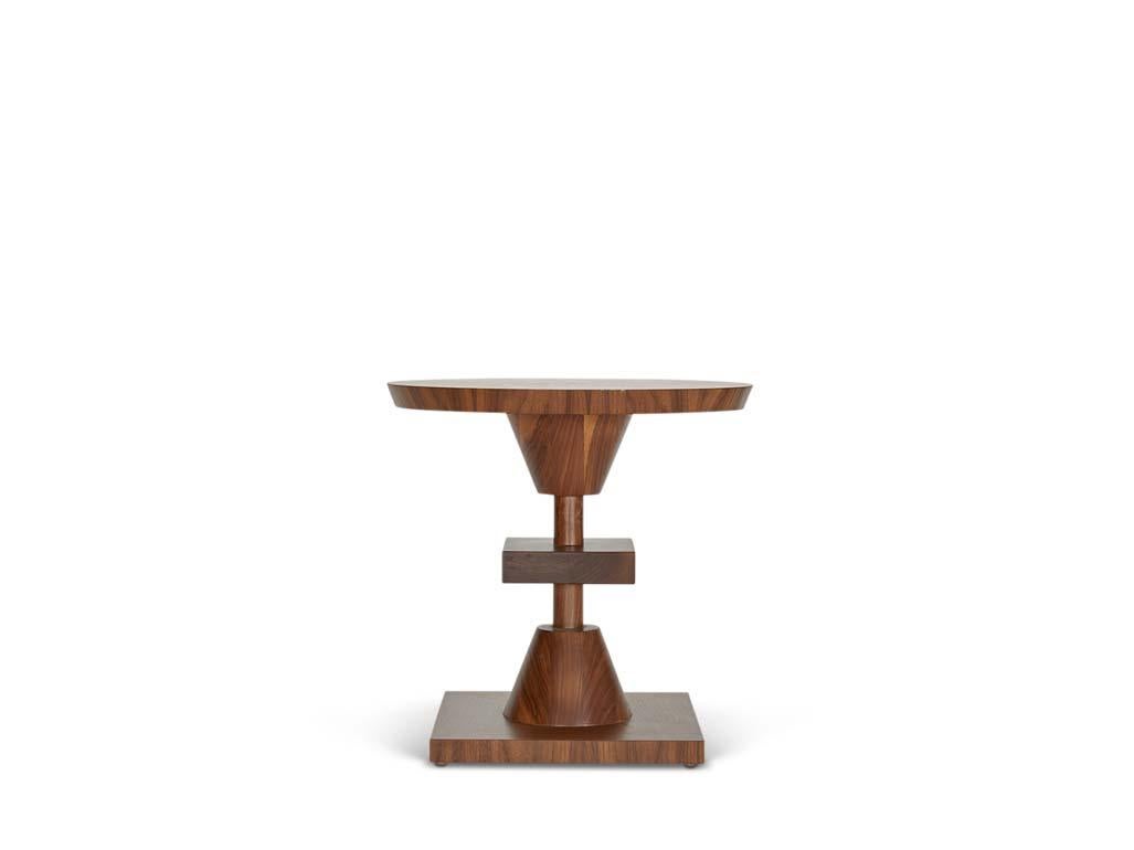 The Morro Table features a series of geometric shapes stacked on top of each other with solid wood details. Available in American walnut or white oak.

The Lawson-Fenning collection is designed and handmade in Los Angeles, California. Reach out to