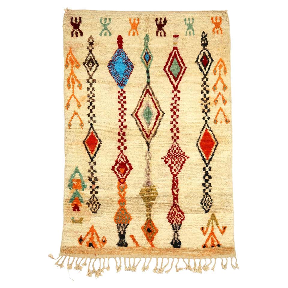 Handmade Syrian Rug Morrocan Boujaad rug, Pink Color Bohemian Tribal Berber Shag Rug, In ...