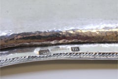 Morrões tray & scissors in silver w/ floral reliefs & scissors w/ applications