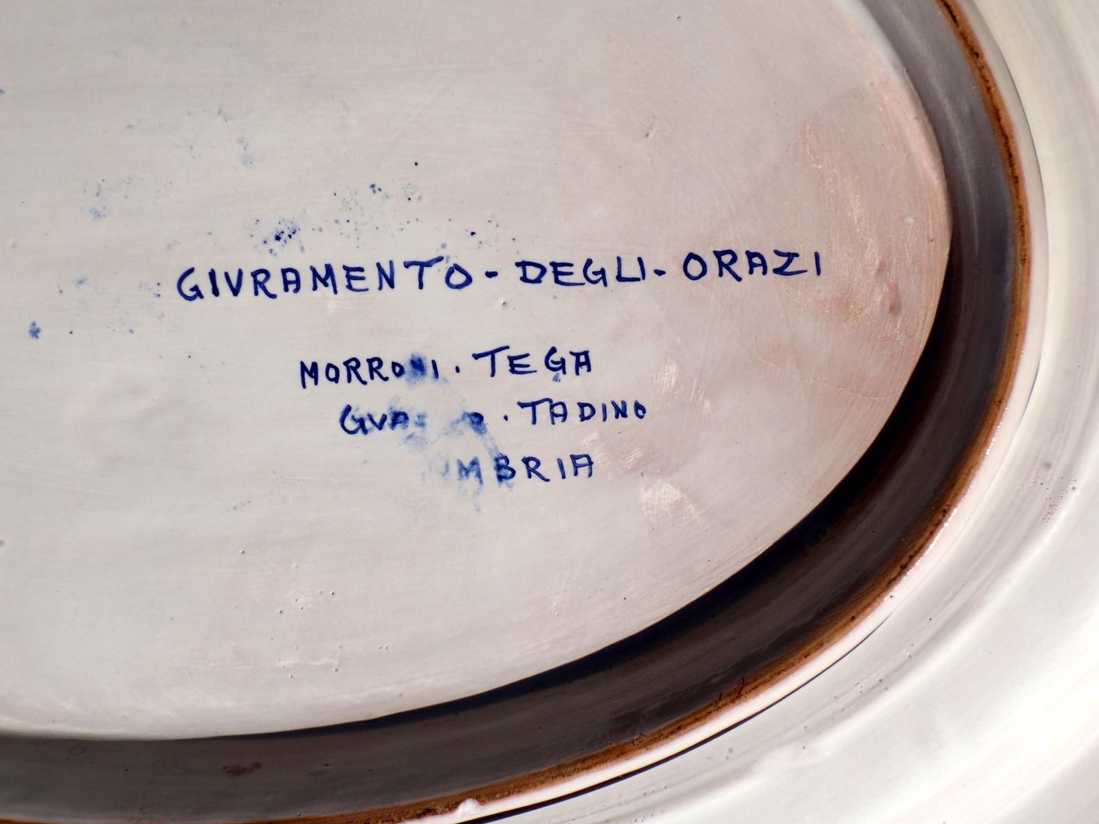 Morroni & Tega Gualdo Tadino Rinascimentale Coppia di piatti in maiolica italiana in vendita 3