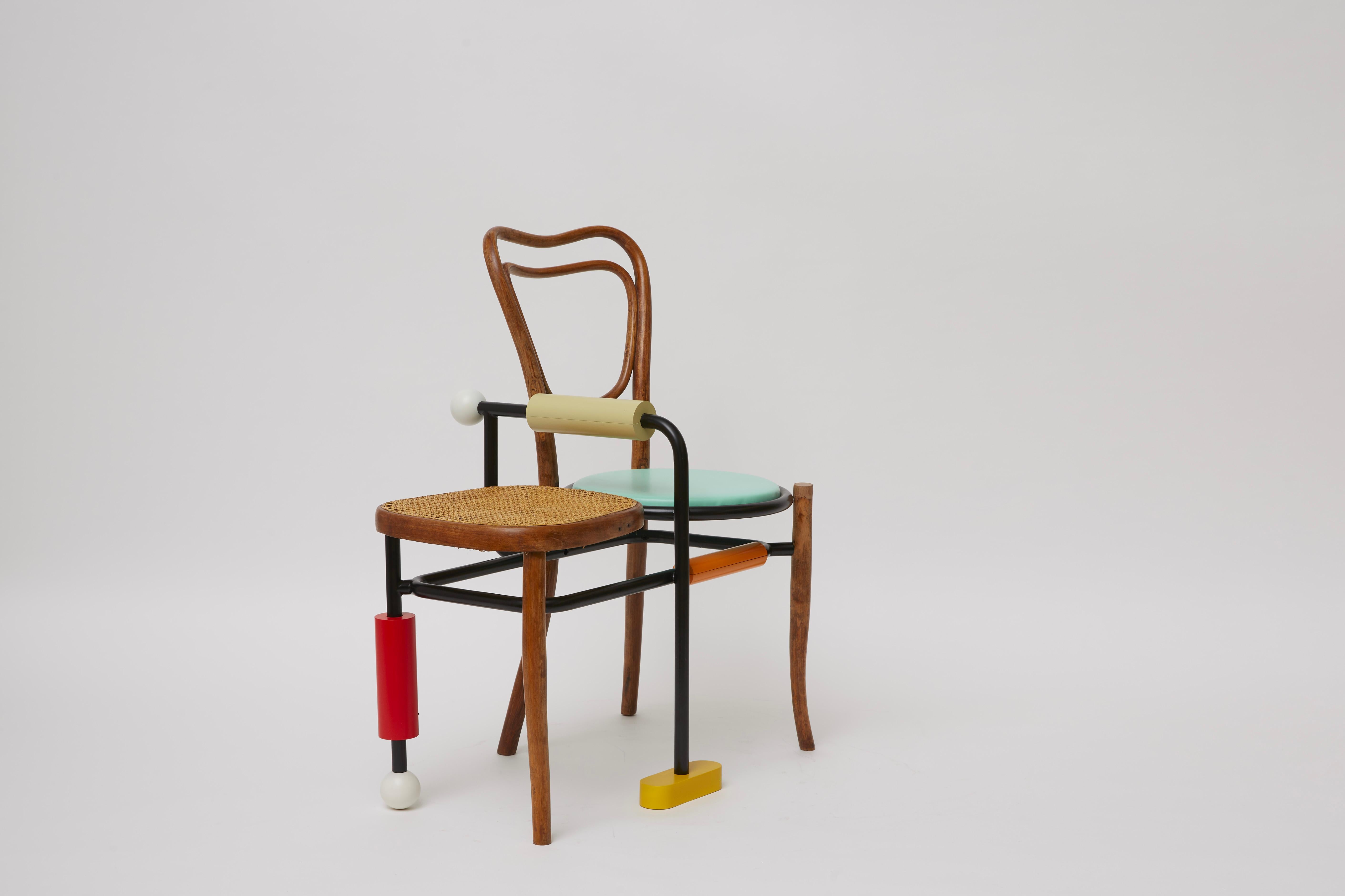 Brass Morse Clash Thonet Chair For Sale