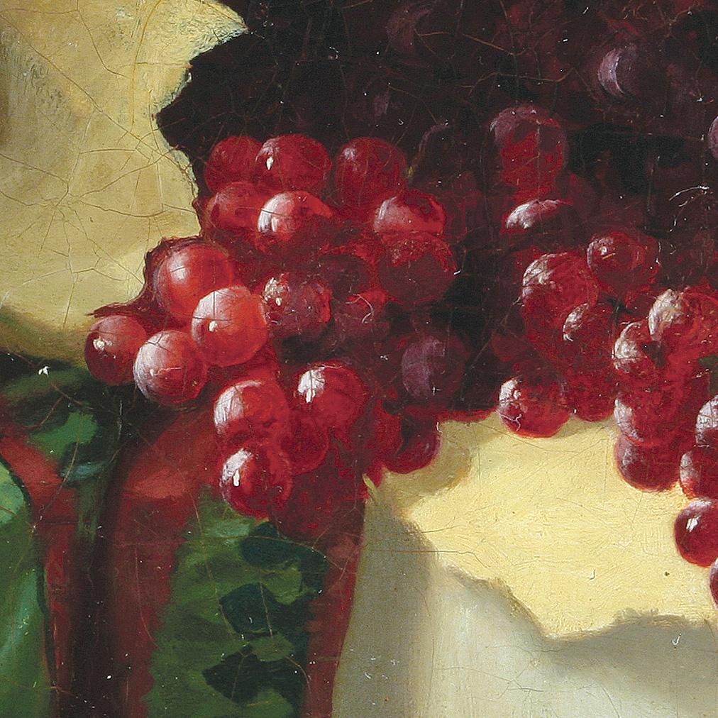 Still Life with Grapes - Realist Painting by Morston Constantine Ream