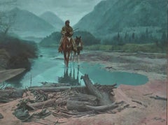 Mort Kunstler (geb. 1927) „Morning Mist“ (1981) Öl auf Leinwand