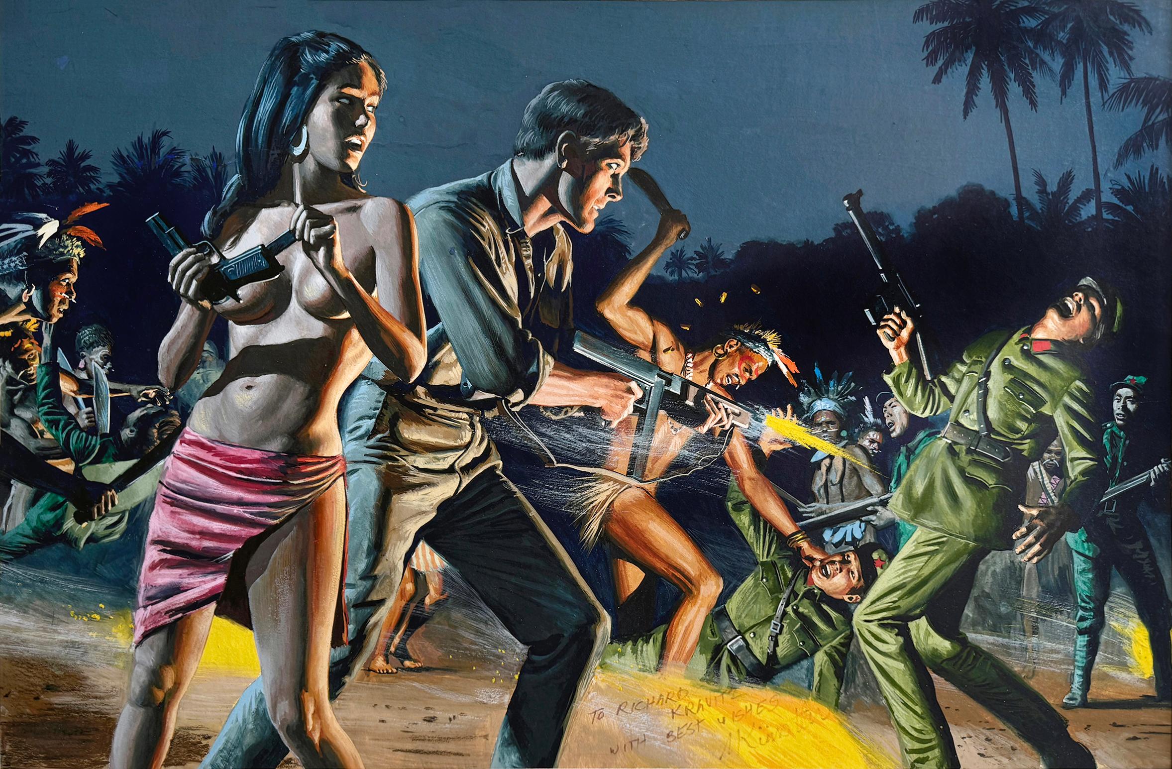 Night Attack. Men's Magazine: Action, Sex and Violence