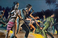 Night Attack. Men's Magazine: Action, Sex and Violence