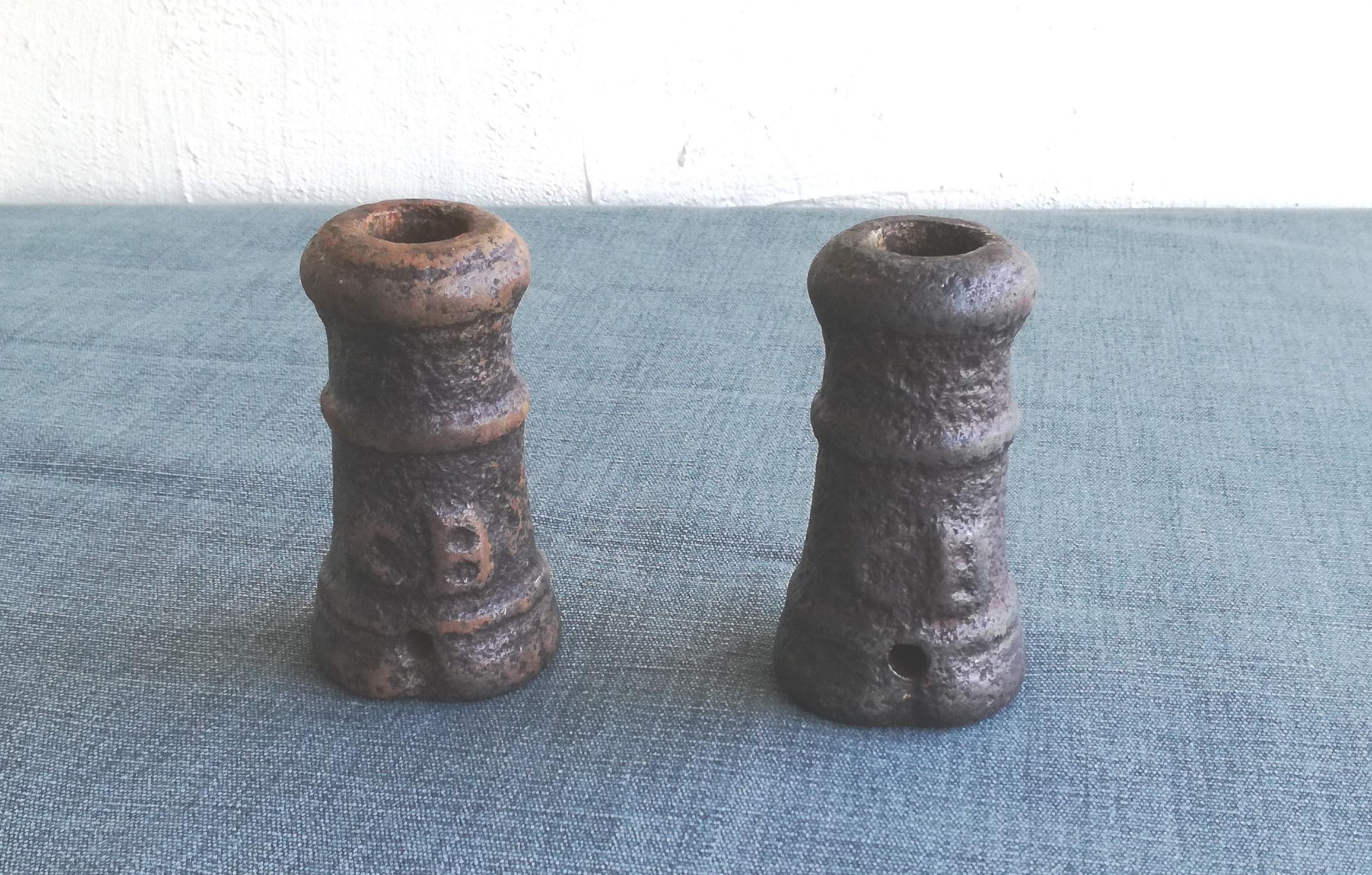 French Mortar, bombard (2) - Jacobin - Iron For Sale