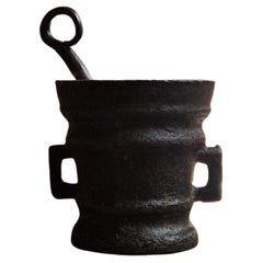 Mortar and Pestle, cast iron, early 18th century, Sweden